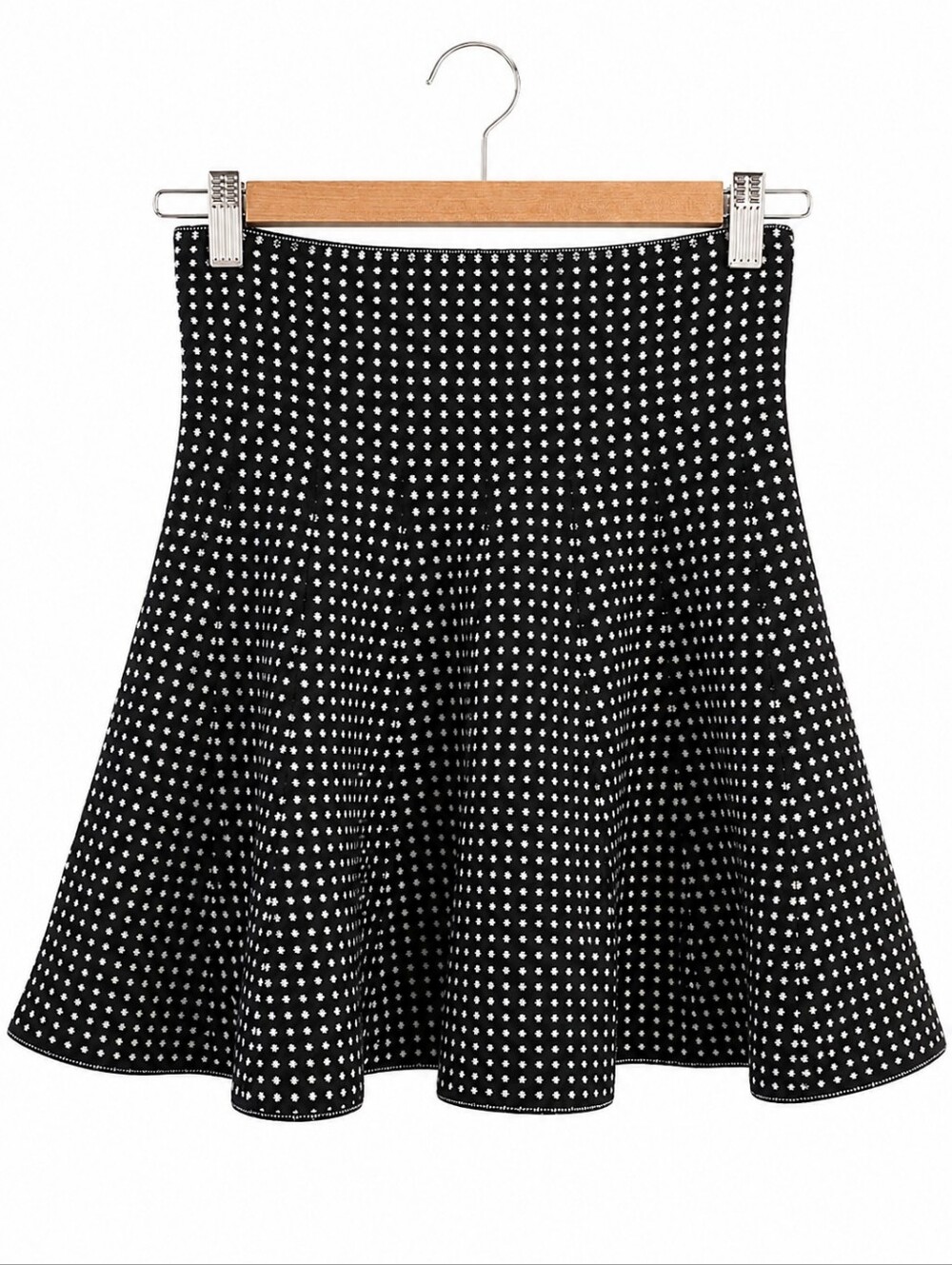 Max Studio Black & White Fit & Flare Skater Skirt | Size S/M